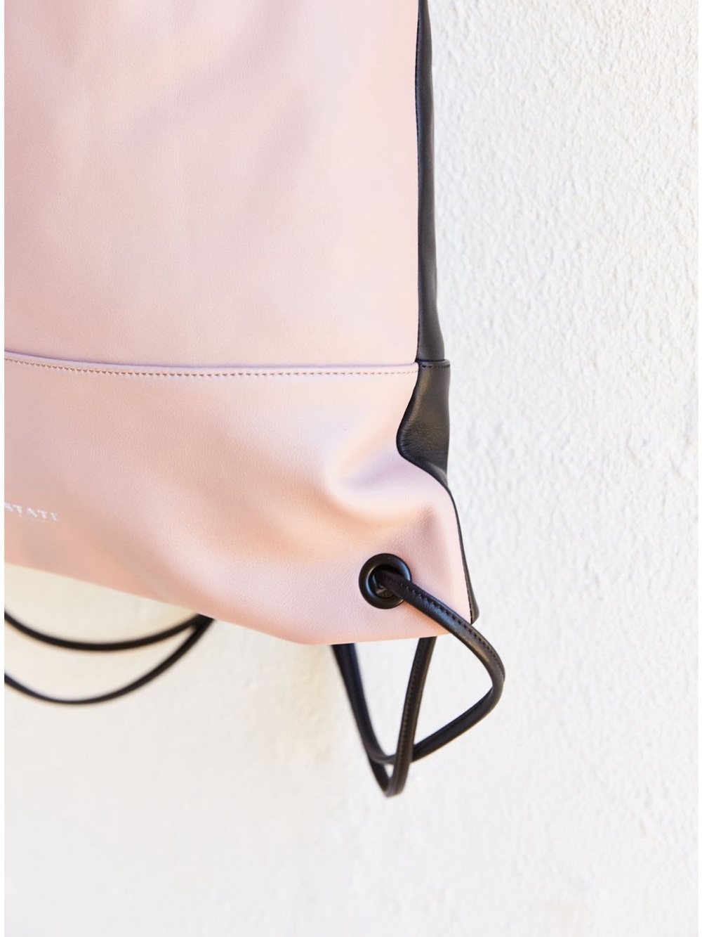STATE Bags Lee Drawstring Backpack  blush pink / black leather - Picture 5 of 13